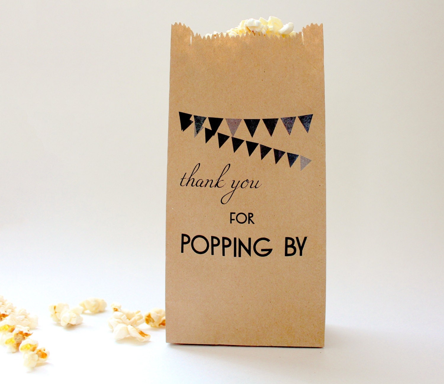 Personalized Popcorn Bags for Favors Popcorn or by VintageApricot