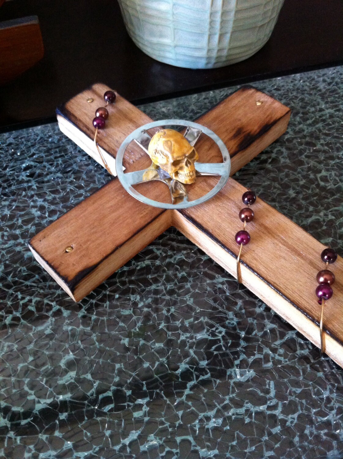 Handmade Decorative Wood Cross by kalenescustomgifts on Etsy