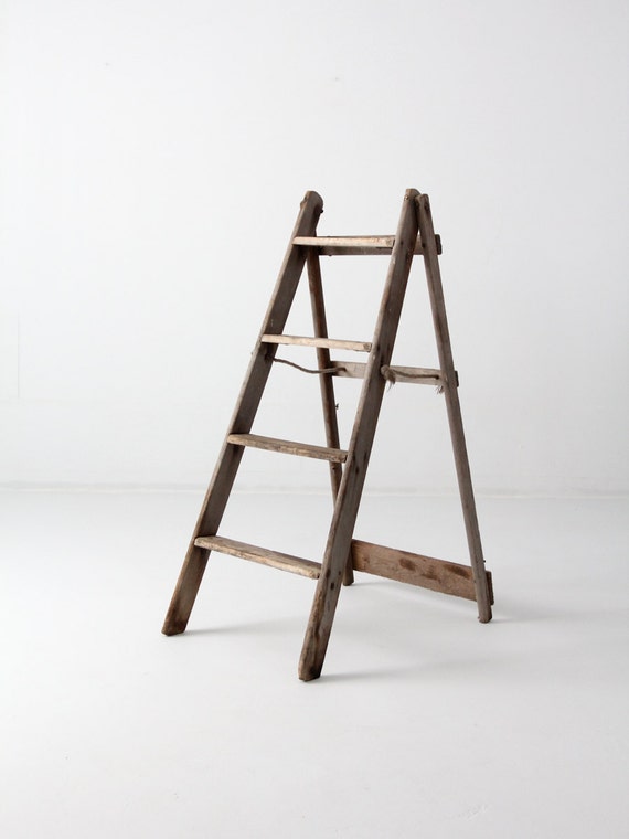 antique primitive wood ladder by 86home on Etsy