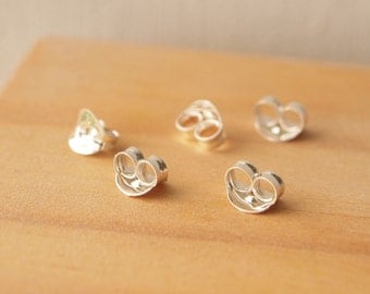Sterling Silver Earring Backs, Spare Butterfly Earring Backs, Ear Stud Backs, 925 Earring Findings