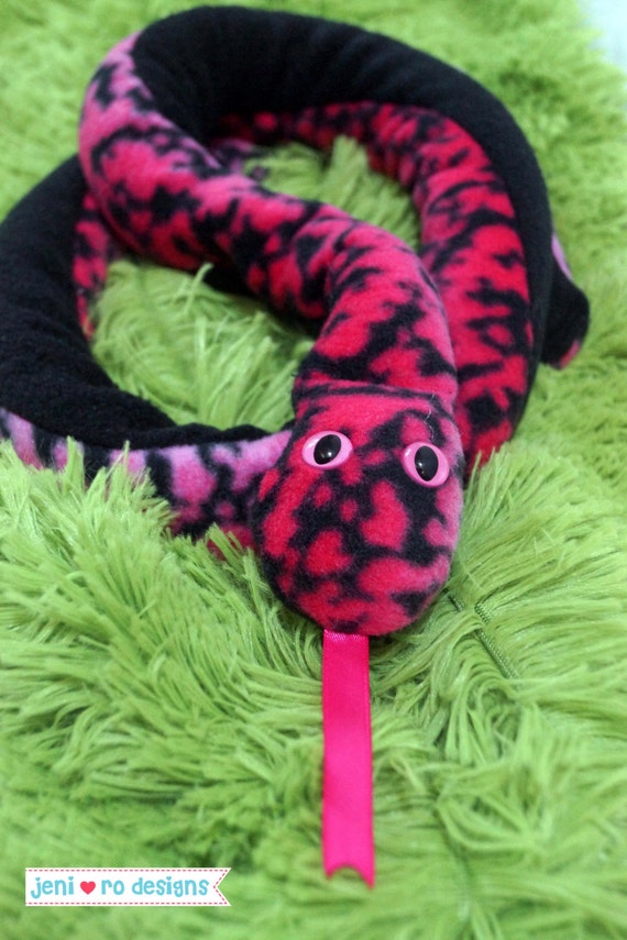 pink stuffed snake