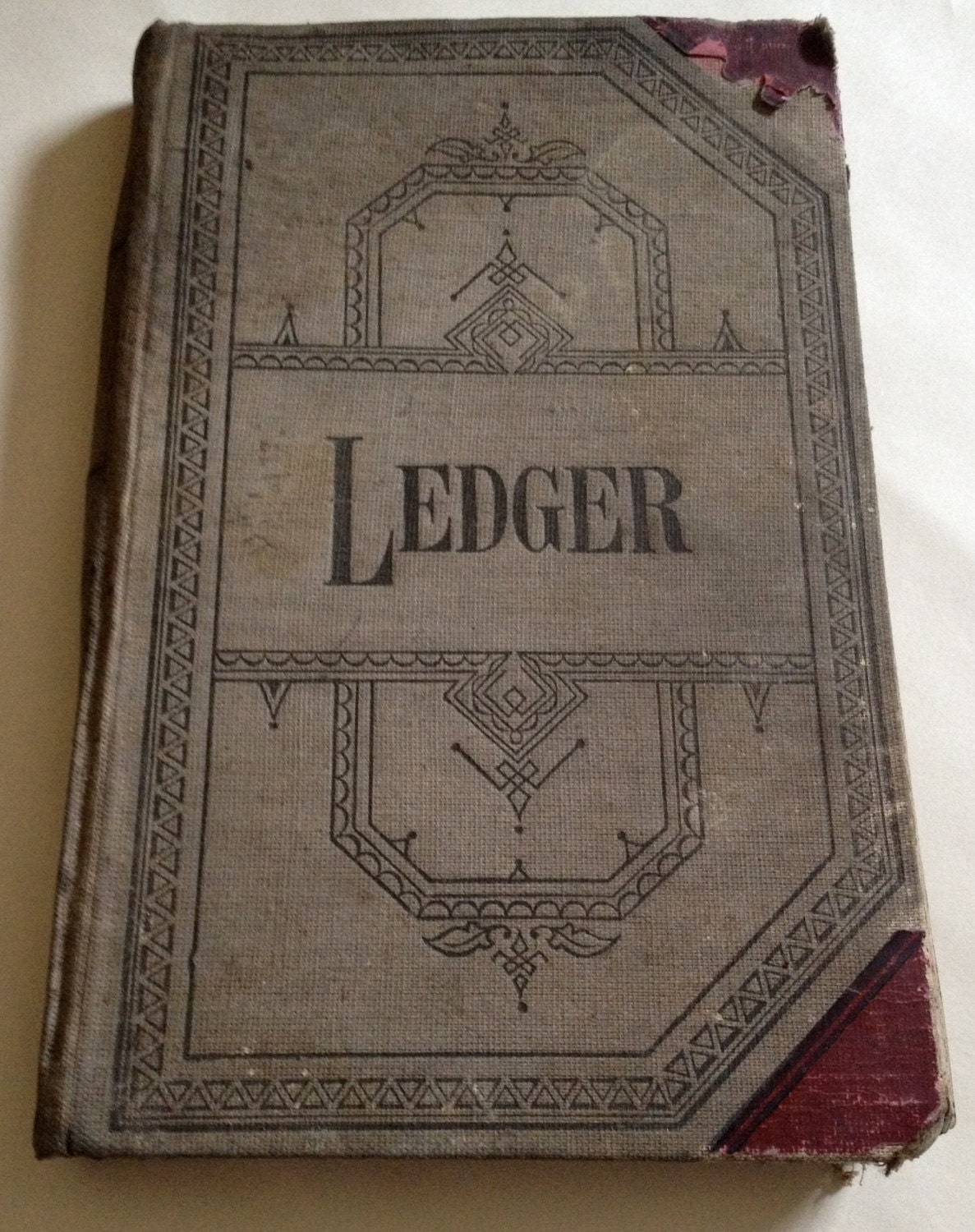 Vintage Ledger Long Cloth Ledger Paper by TheLittleArtStudio
