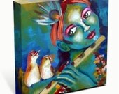 Birds Singing with Krishna CANVAS REPRODUCTION Birds Singing with Krishna CANVAS REPRODUCTION