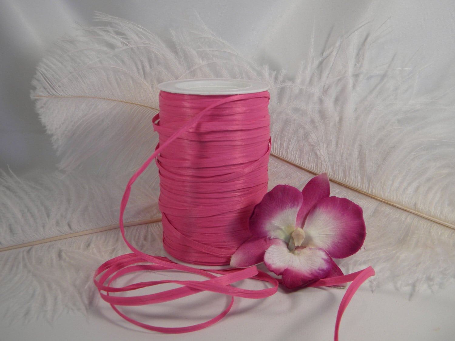 Raffia Ribbon Pink Hot Pink Gift Wrap Idea Wraffia