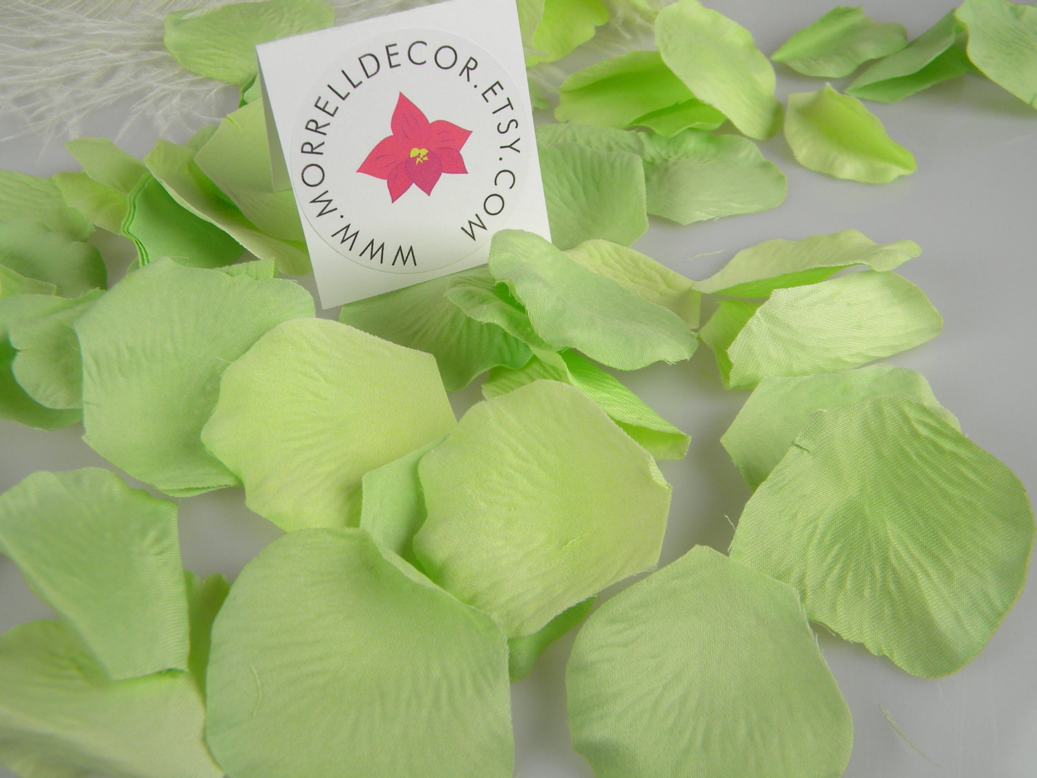 500 BULK Rose Petals Artificial Petals Honeydew Melon Green