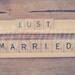 Just Married Sign Just Married Scrabble Sign Newlywed Sign Scrabble Sign Wedding Photo Prop Bride and Groom Prop