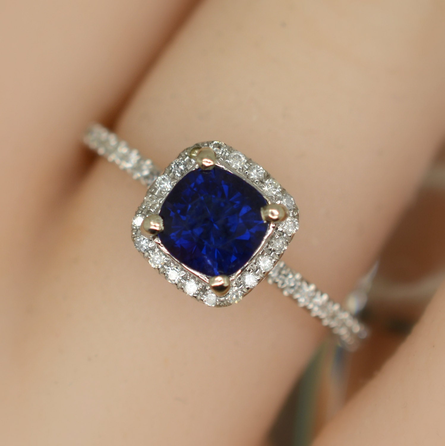 CERTIFIED 1.215 carat sapphire white gold by AllSapphires