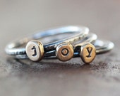 JOY Rings / Stacking Rings / Unique Gift / Inspirational Jewelry / Stacking Rustic Rings / Sterling Silver Rings / Joyful Rings JOY Rings / Stacking Rings / Unique Gift / Inspirational Jewelry / Stacking Rustic Rings / Sterling Silver Rings / Joyful Rings
