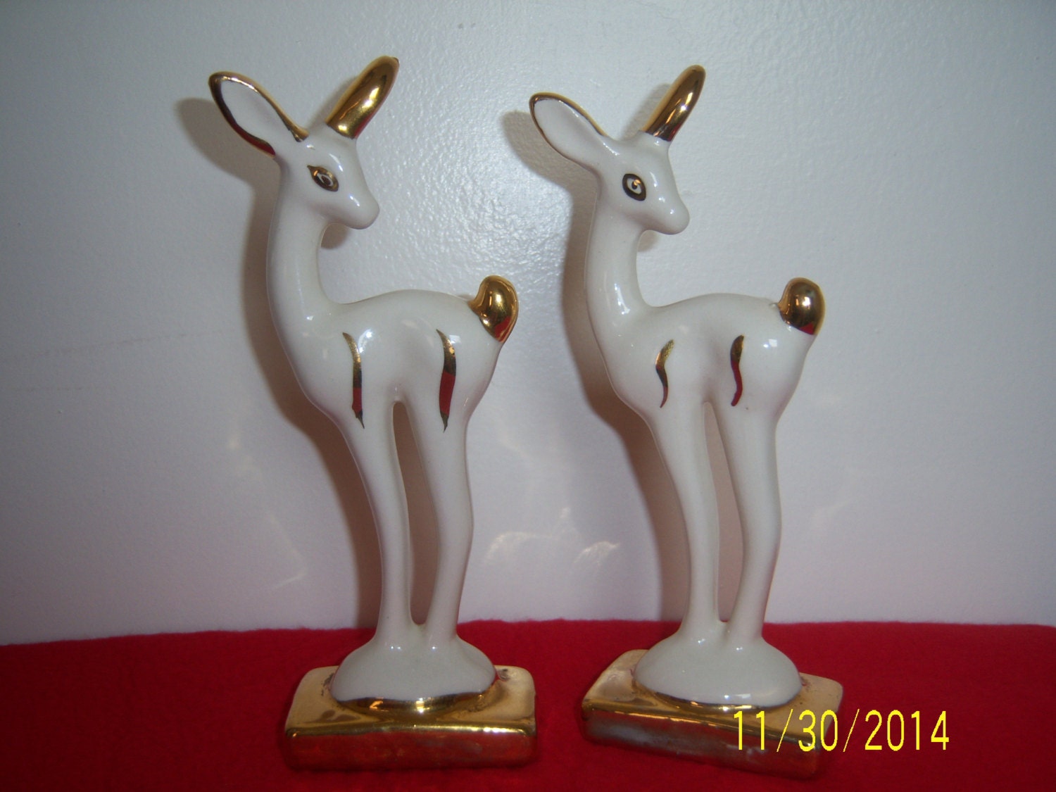 vintage ceramic reindeer rudolph red nose by guesswhatihave vintage ceramic reindeer rudolph red nose by guesswhatihave