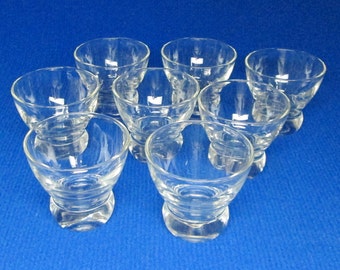 EVA ZEISEL designed glass Prestige By Federal Glass , a set of 8 .