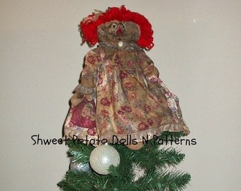 Extreme Primitive Raggedy Valentine Anne Cloth Doll