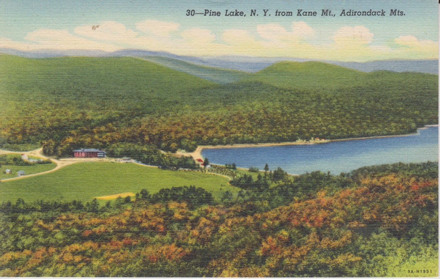 Pine Lake New York Kane Mt. Adirondack Mts. Linen