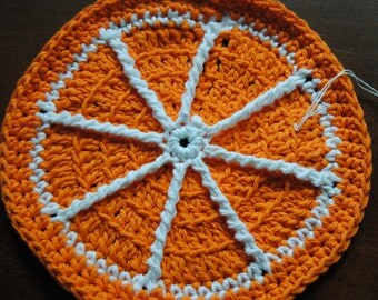 Orange Citrus Dish Cloth