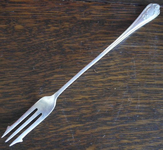 antique silver plate pickle fork by fisfinds on Etsy