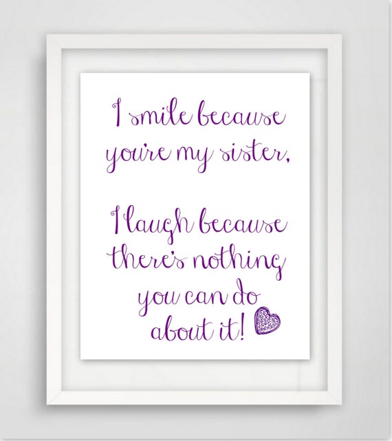 items similar to sister quotes printable art instant download