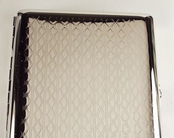 Cigarette Case Custom Engraved Personalized Double Sided 100s Cigarette Case with Diamond Pattern -Hand Engraved