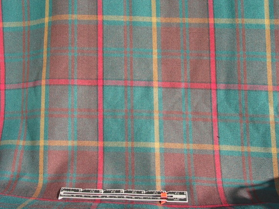 Ontario Tartan Green Ontario Tartan Fabric Teal Green Brown