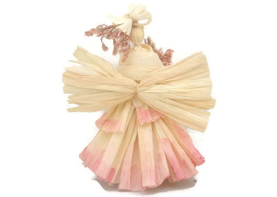 Tree Top Angels Corn Husk Pink Art Doll