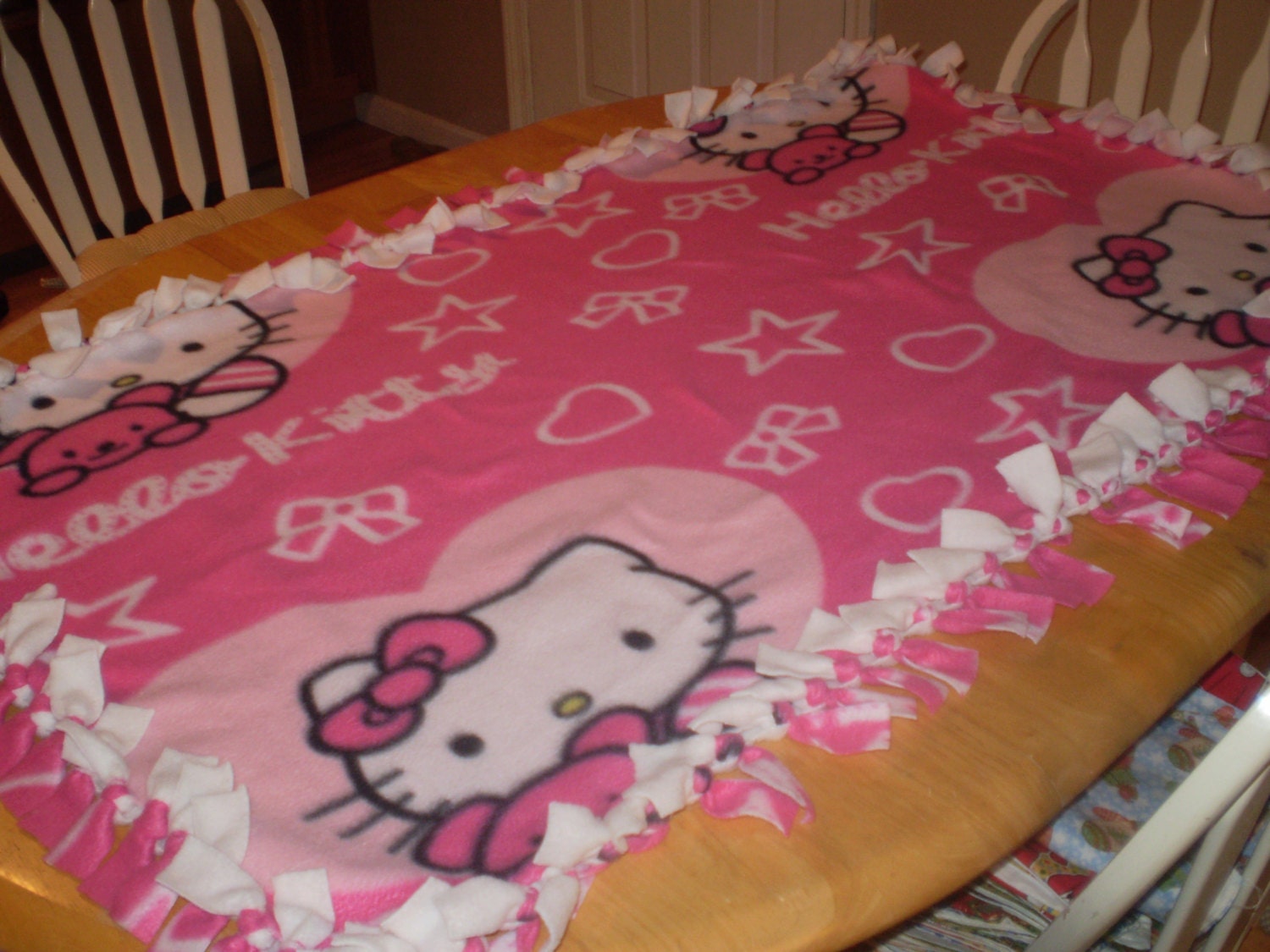 Hello Kitty Fleece Blanket by MemasCreations on Etsy