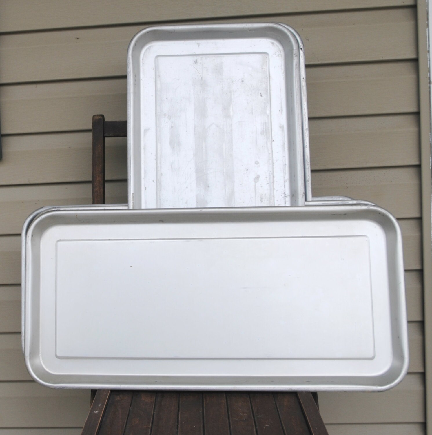 Vintage Aluminum Deli Meat Trays Set of 5 Haute Juice