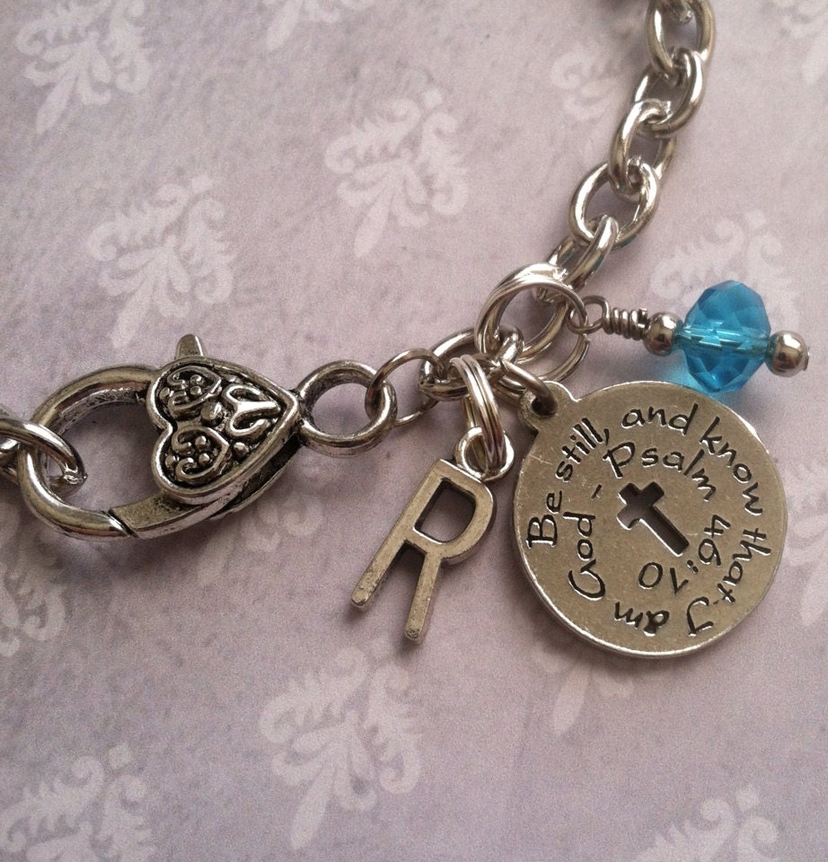 Religious Bracelet Bible Verse Scripture by PreciousGirlsCrafts