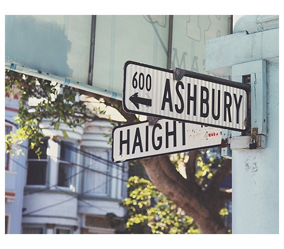 San Francisco photograph Haight Ashbury street sign