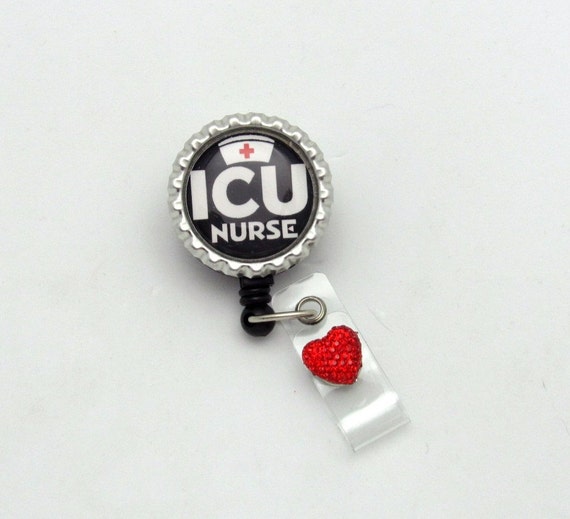 ICU Badge Reel Intensive Care Badge Clip Medical ID