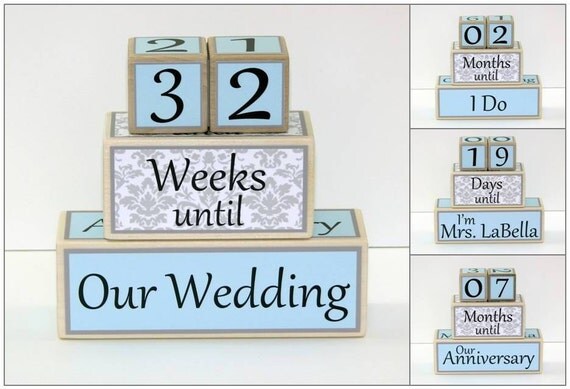 Wedding Countdown Blocks Personalized β Bride Countdown Blocks ... Wedding Countdown Blocks Personalized β Bride Countdown Blocks ...