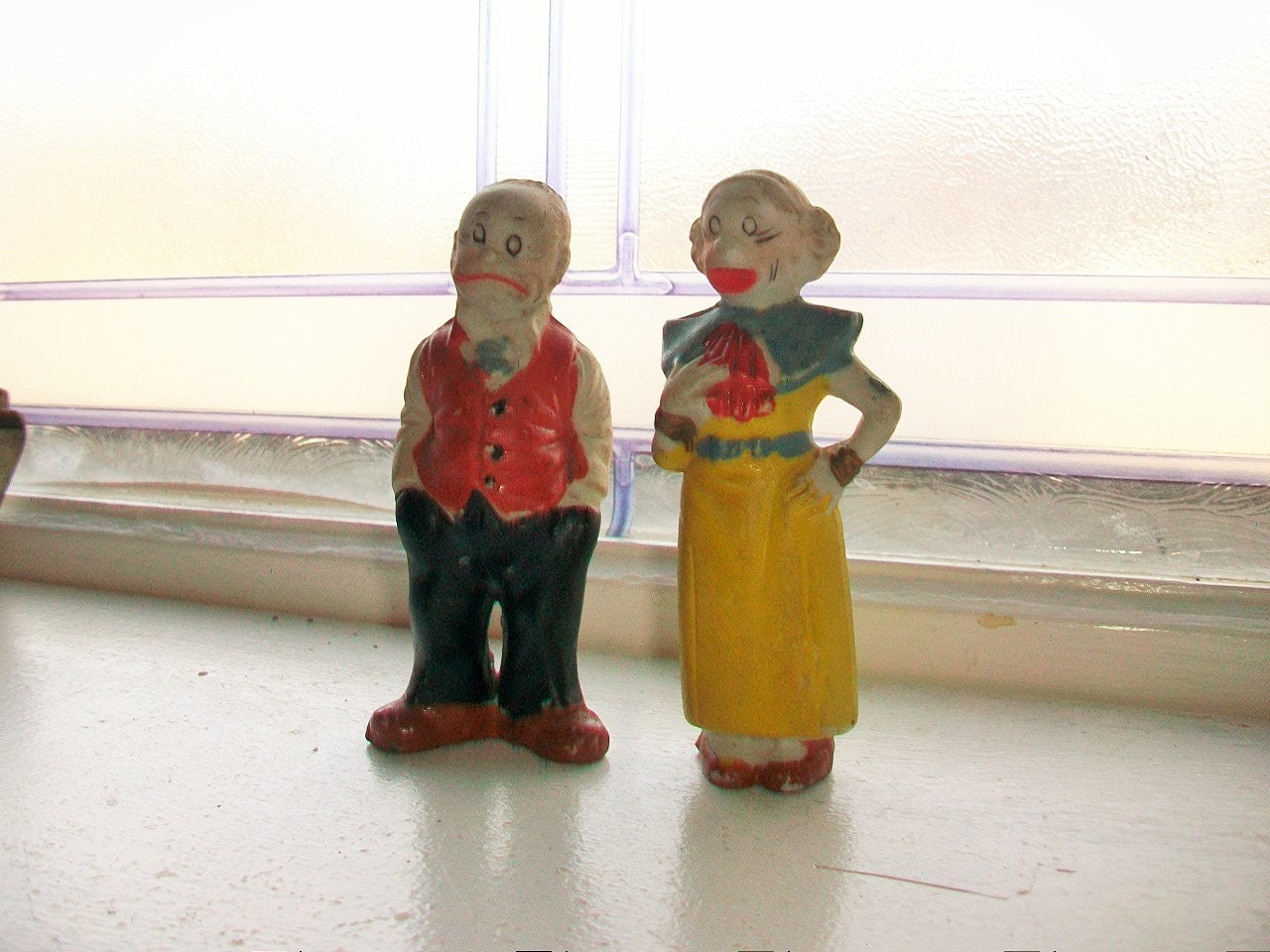 Maggie And Jiggs Figurines 1930s King Features Comic Strip Characters