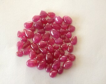 Natural Ruby Cabochons ruby Size 5 mm to 10x7 mm Weight 64 carats Pcs 54 Wholesale ruby lot unheated untreated ruby
