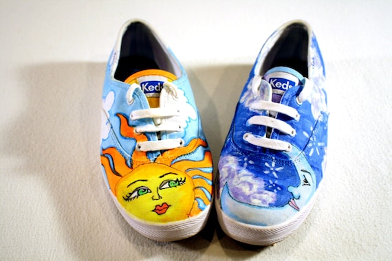 Sun and Moon Shoes by AlexisRingDesigns on Etsy