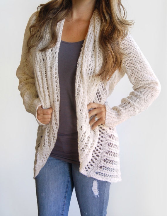 2 Fit Knit Cardigan in CREAM knit cardigan AND by GraceandLaceCo