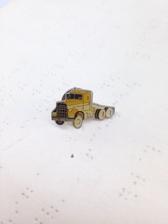 Semi truck lapel pin vintage mack truck hat pin trucker