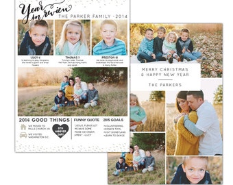 5x7 Year in review card - Instant download - e1167