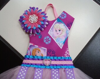 Frozen Boutique Tutu Hair Bow Holder Disney Inspired Frozen Elsa Anna Lavendar Hot Pink Turqoise