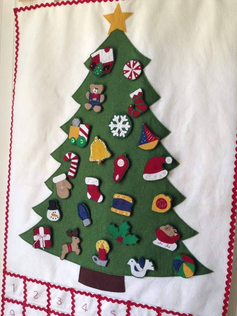 HANDMADE ADVENT CALENDAR wool felt advent by HatchlingsbyRachel