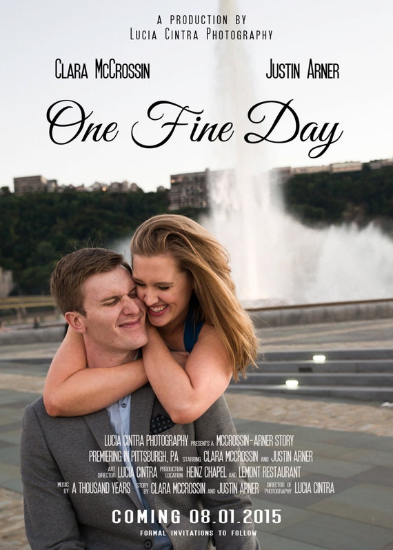 5 x 7 Movie Poster Style Save the Date Movie