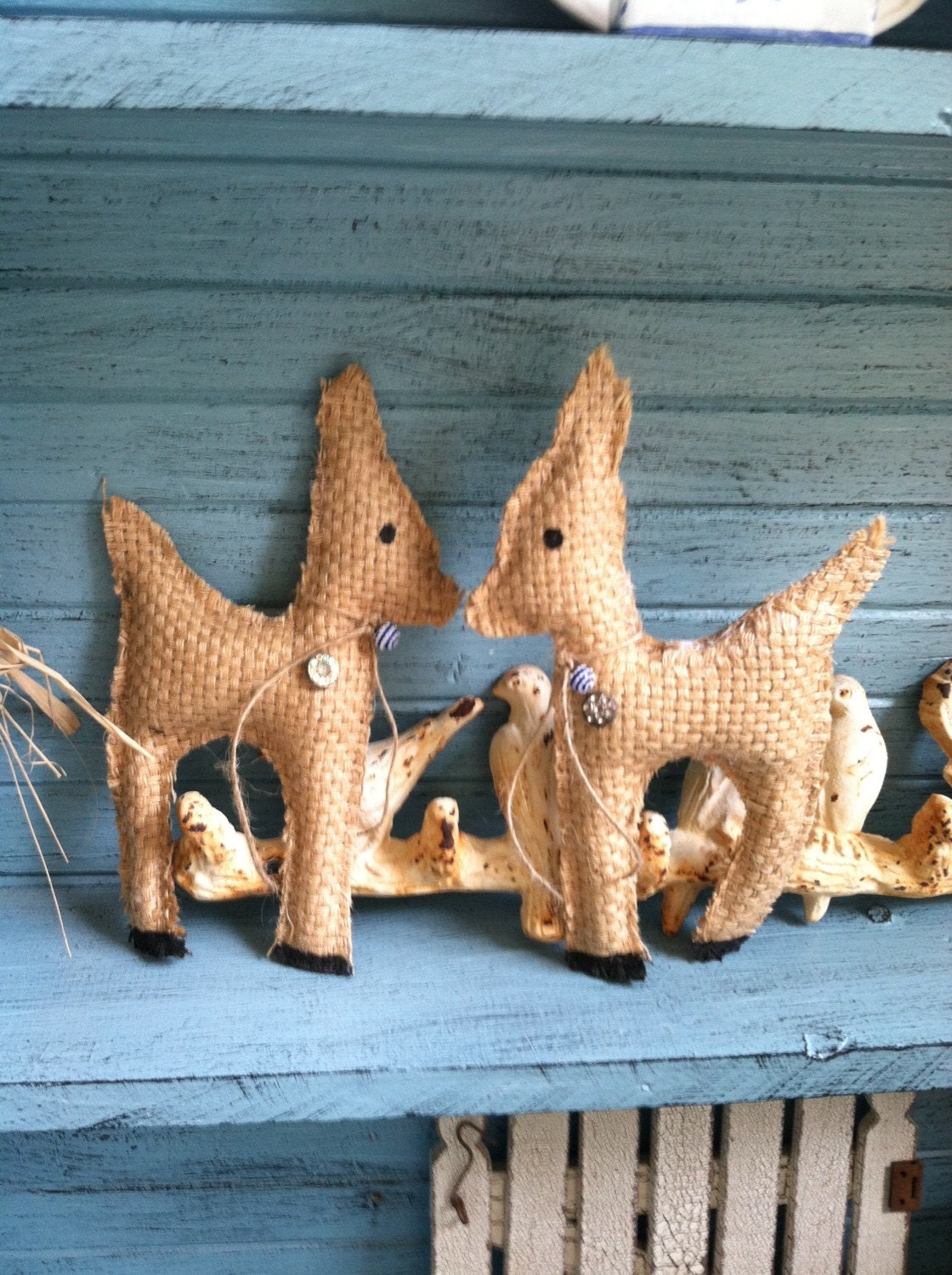sale burlap deer rustic decor sale burlap deer rustic decor