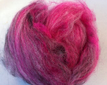 1.6oz Handpainted BFL/silk alpaca Spinning Fiber