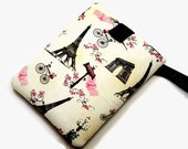 Hand Crafted Tablet Case from Vintage Paris Eiffel Tower Postcard Fabric/Case for:iPad, Kindle Fire HDX,Samsung Galaxy Tab, Nexus,iPad Air,