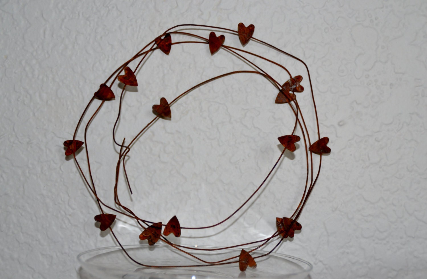 Rusty Metal Hearts Mini Garland Scrapbook Supply by LolaAndBea