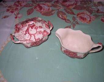 Johnson Brothers English Chippendale Sugar and Creamer Set