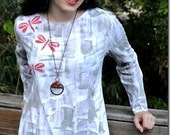 Hand Painted Tunic - long sleeved tunic - Plus size tunic - Hawaii Shirt - Cotton Tunic - Maternity top - Petrina Kauai - Hawaii Handmade Hand Painted Tunic - long sleeved tunic - Plus size tunic - Hawaii Shirt - Cotton Tunic - Maternity top - Petrina Kauai - Hawaii Handmade