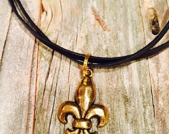 Gold Fleur Di Lis Necklace