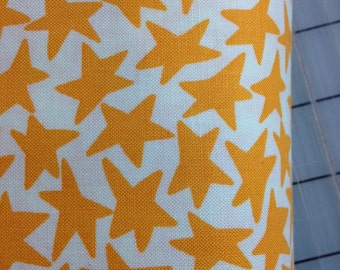 Orange Stars- Luella Doss - FAT QUARTER cut of Fowl Play - Stars PWLD031 in Ivory