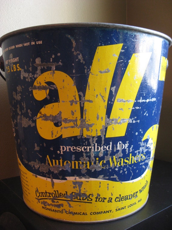 Vintage Antique all laundry Detergent Soap Bucket by PrairieLuna
