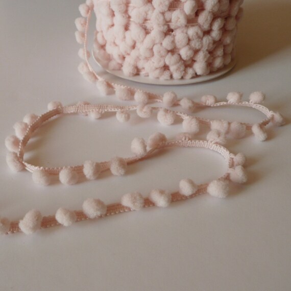 bobble trim pom pom 8mm Bobble wide PINK pom Small mini BABY Pom in Trim Pom poms PASTEL