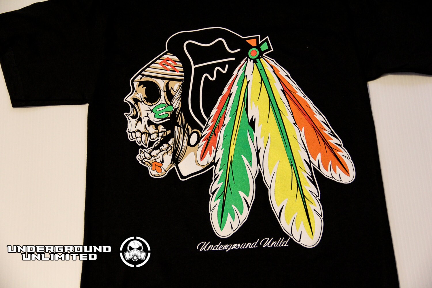 Dead Feathers Chicago Blackhawks Inspired Tee by UndergroundUnltd