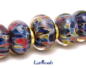 SRA Handcrafted Borosilicate Artisan Lampwork Bead Set - BLUE GROTTO