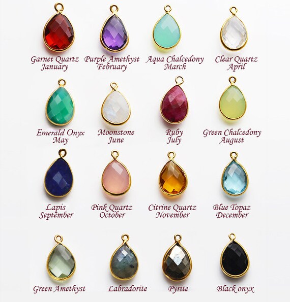 Add on Natural Birthstone to Any Necklace or by DaniqueJewelry